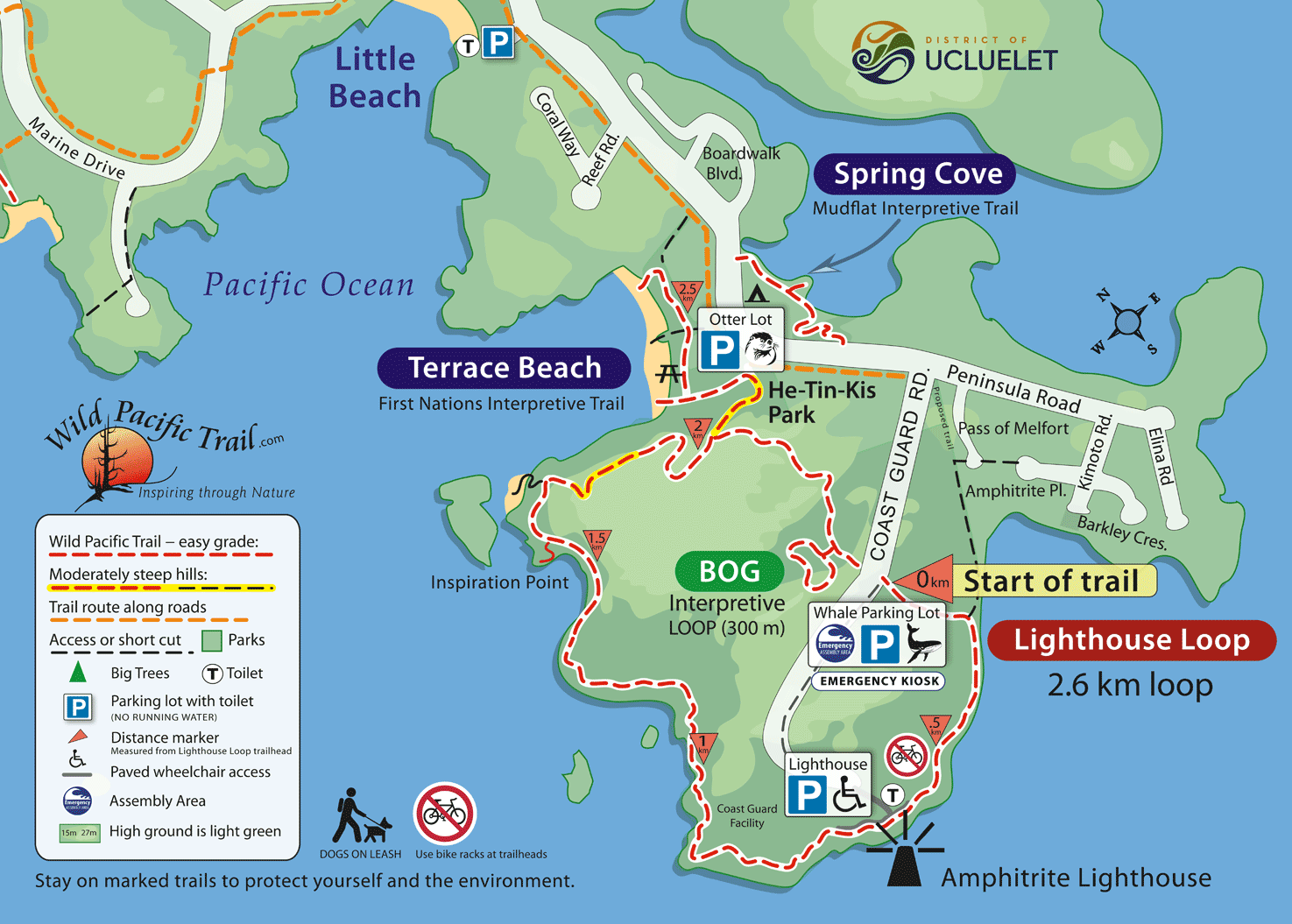 Map to lighthouse loop